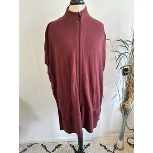 Lululemon Call Me Cozy Wrap One‎ Size Heathered Deep Rouge Pima Cotton Sweater